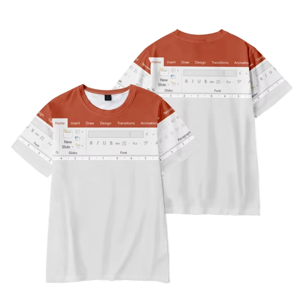 3D Printing Online Service - เสื้อฮาวายลาย Excel เสื้อยืดแฟชั่นผู้ชาย ลายพิมพ์ดีไซน์ซอฟต์แวร์สเปรดชีต เสื้อยืดสไตล์วันหยุด 2027