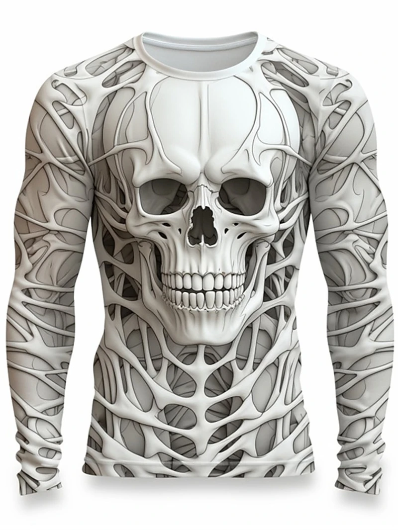 เสื้อยืดลายโครงกระดูกและกะโหลก - 3D Printing Custom บทวิจารณ์และราคา